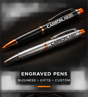 Carbon Lab 3D custom laser engraved pens