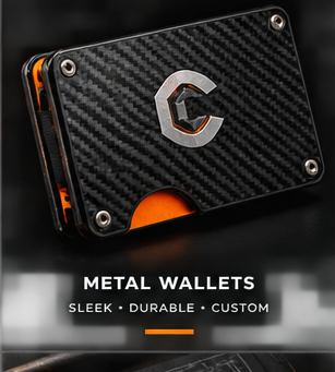 Carbon Lab 3D custom engraved metal wallet