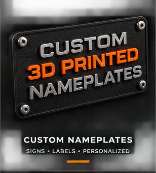 Carbon Lab 3D custom 3D printed nameplates