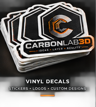 Carbon Lab 3D custom vinyl decals